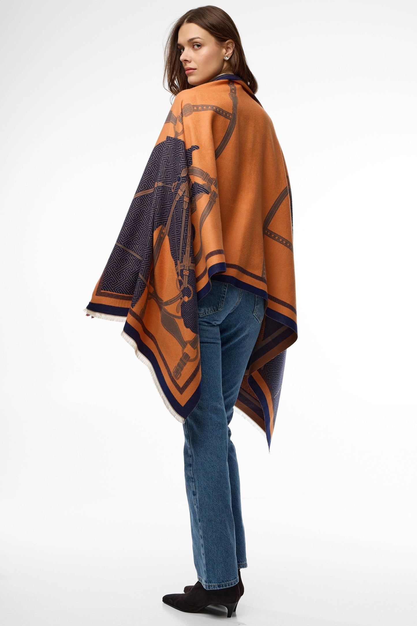 Equestrian Patchwork Knit Scarf
