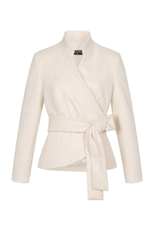 Cream wrap jacket