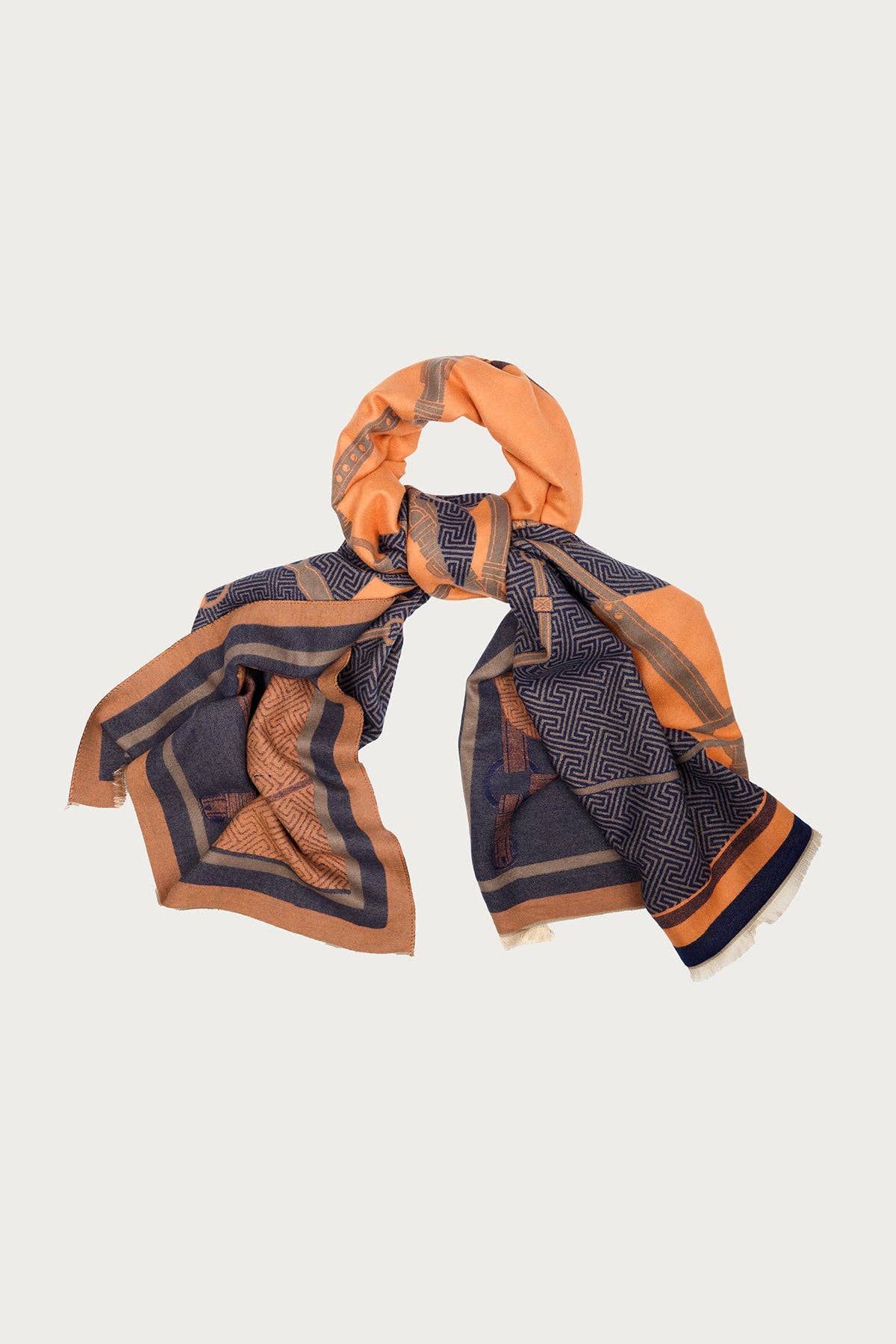 Equestrian Patchwork Knit Scarf