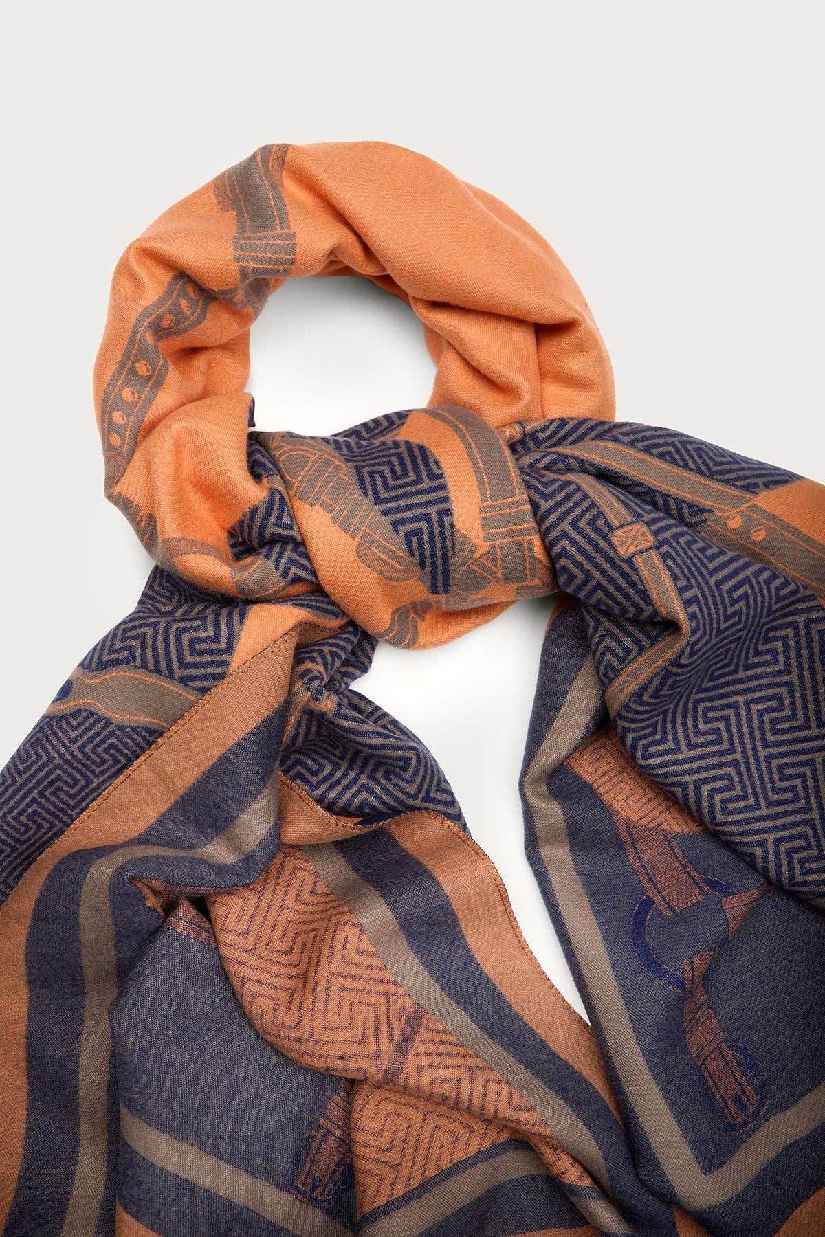 Equestrian Patchwork Knit Scarf
