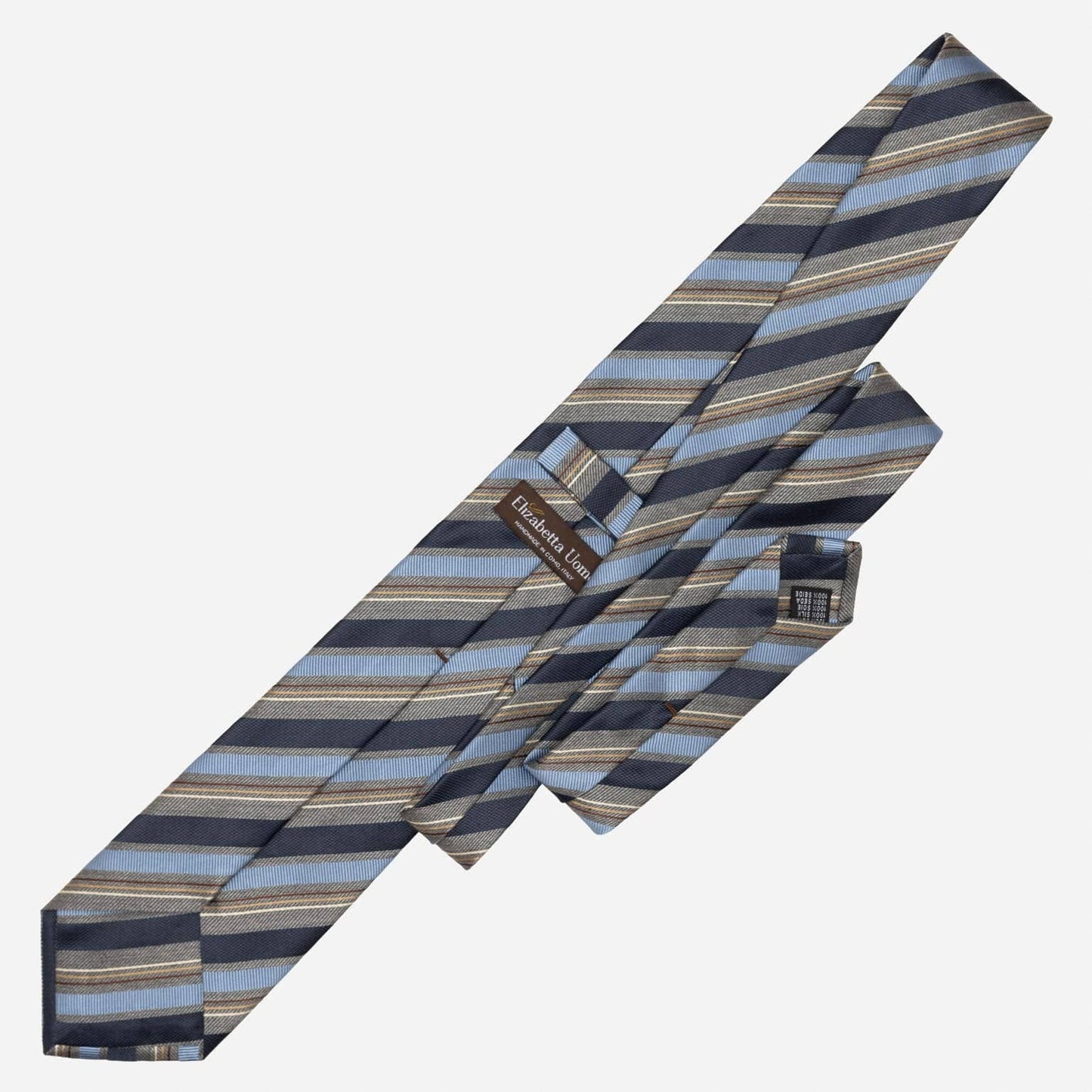Espada - Silk Jacquard Tie - Blue and Grey