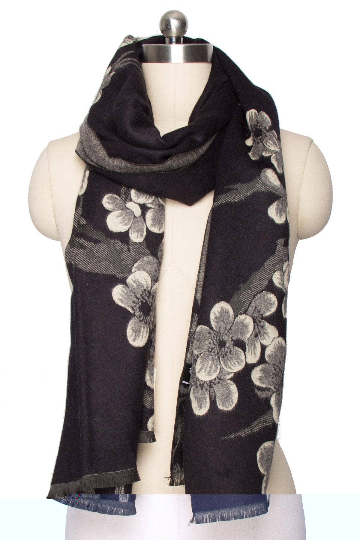 Reverse Garden Printed Viscose Scarf
