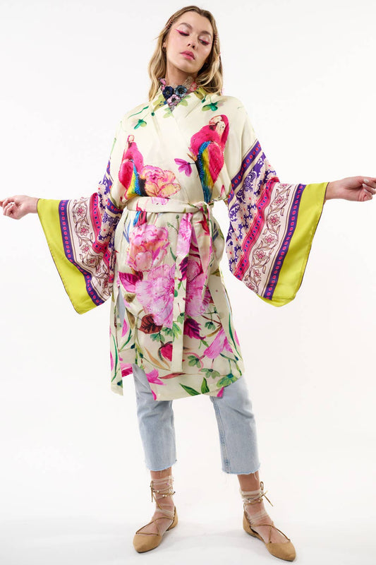 Tropical Mood Hand-beaded Kimono