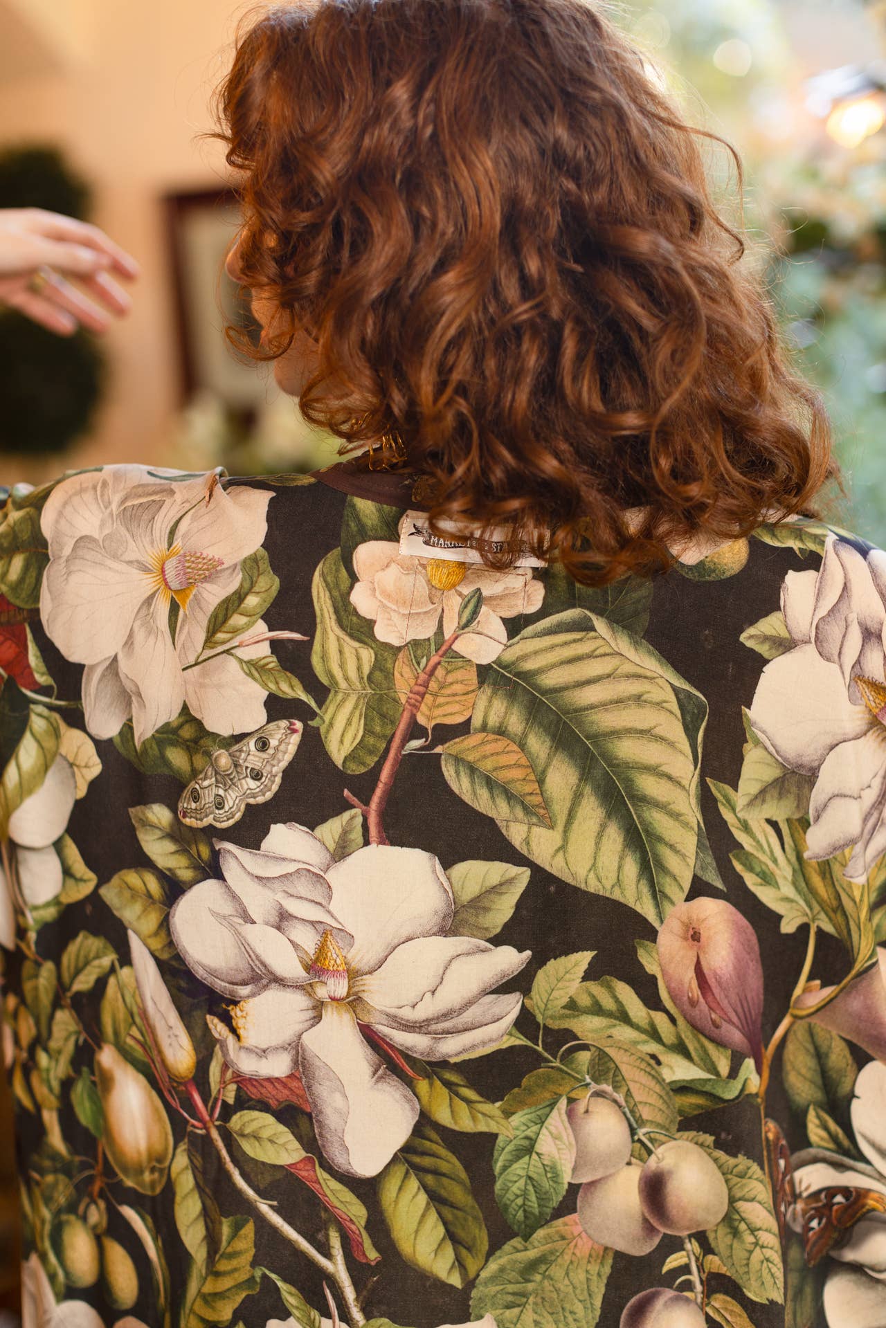 Fleur De Lune Opera Duster Kimono Robe w/ Florals & Bees
