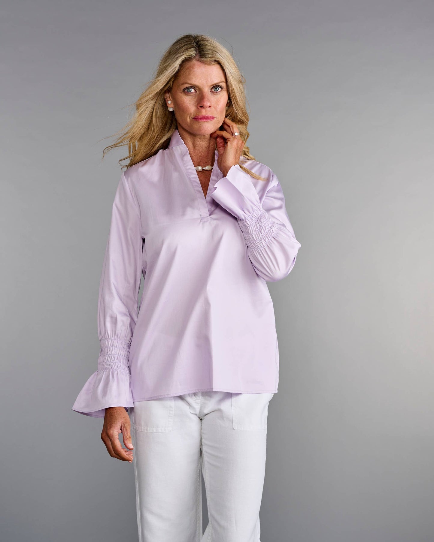 The Smocked Tunic in Lilac