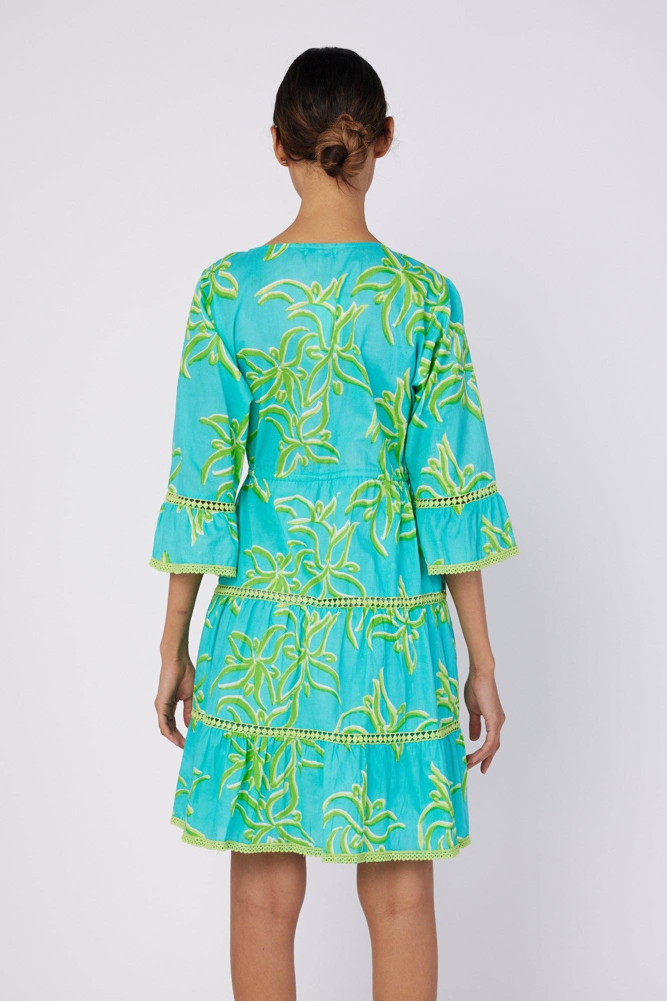 Desideria Resort Spring Summer Dress Blue Green