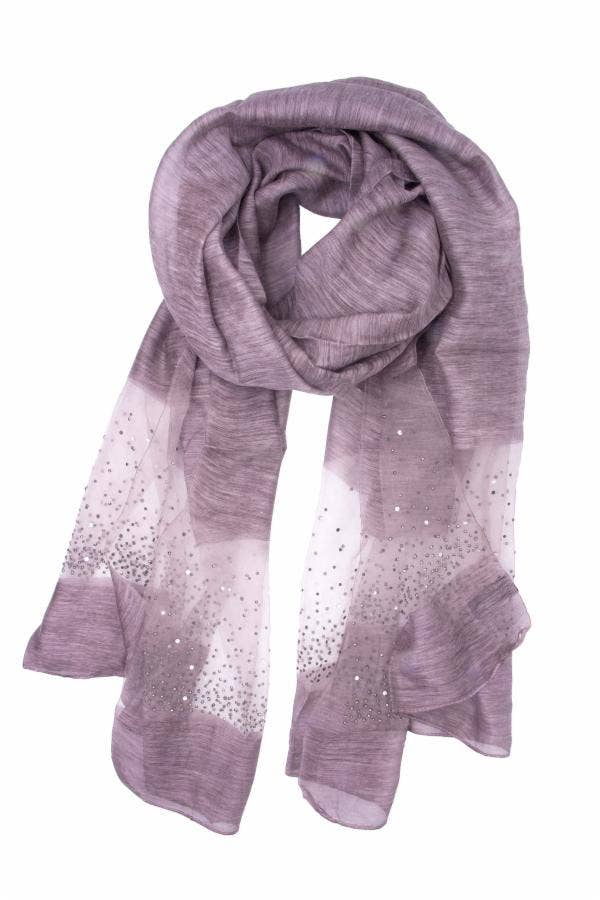 Star Gazer Wool Blend Sparkle Silk Scarf