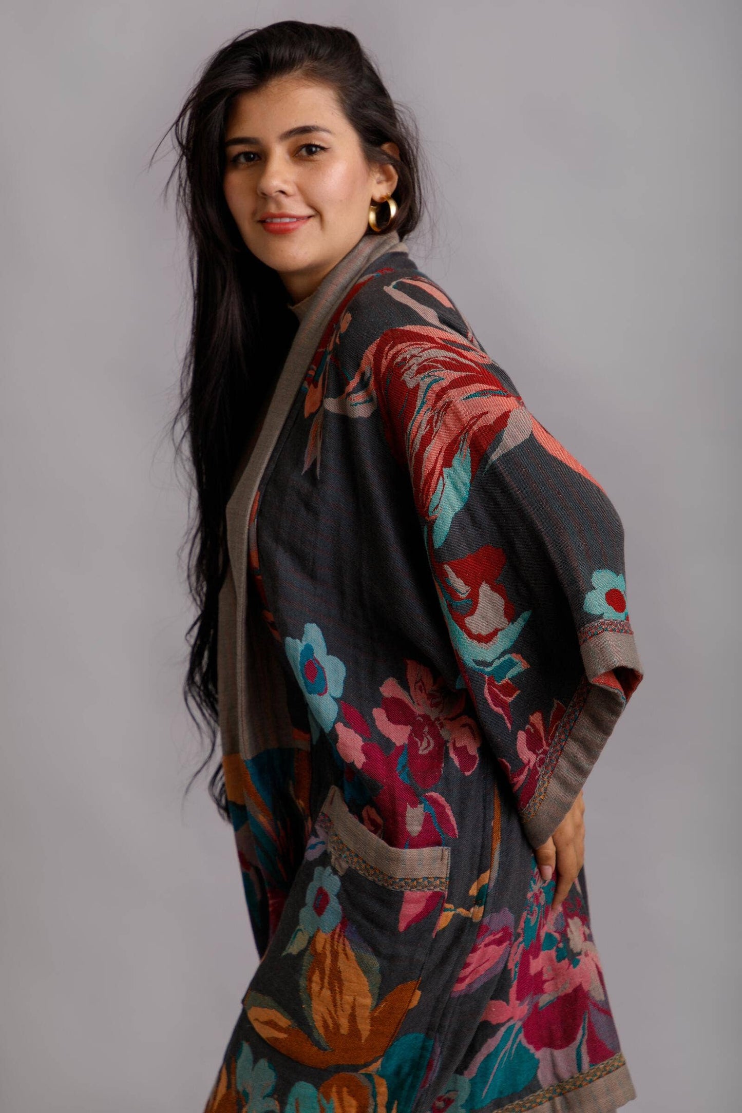 Floral Cotton Kimono Jacket