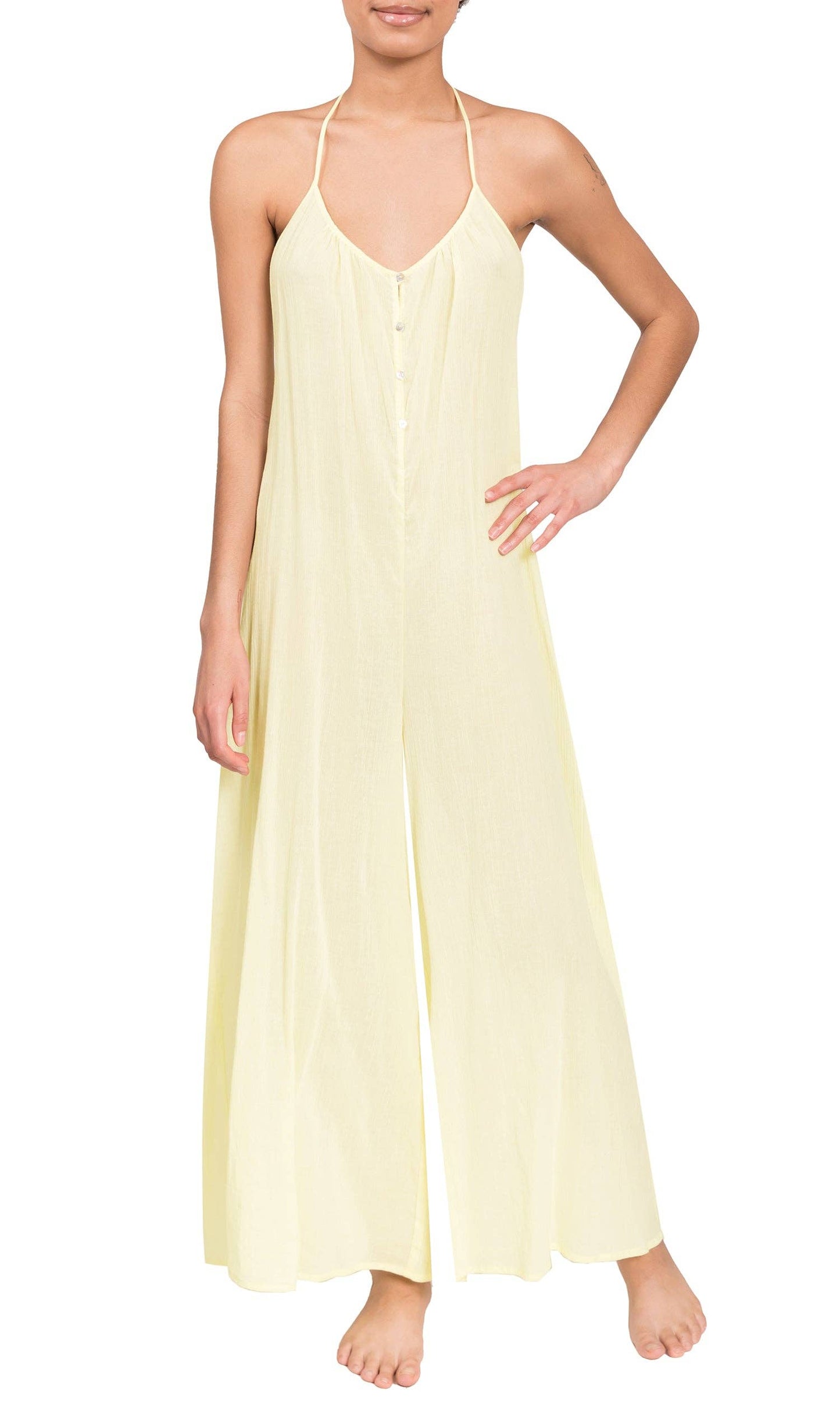 Kaitlyn T-Back Sleep Jumper - Lemoncello Cloud Cotton