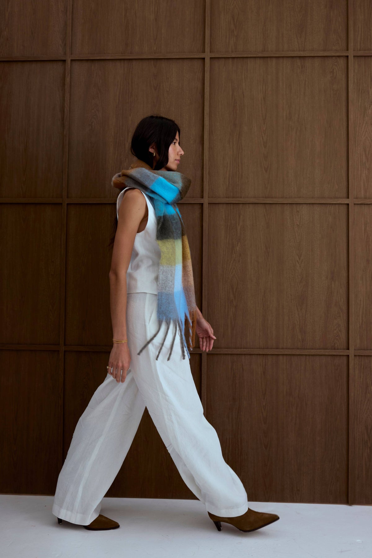 The Reykjavik Scarf - 100% Recycled - Blue/Orange