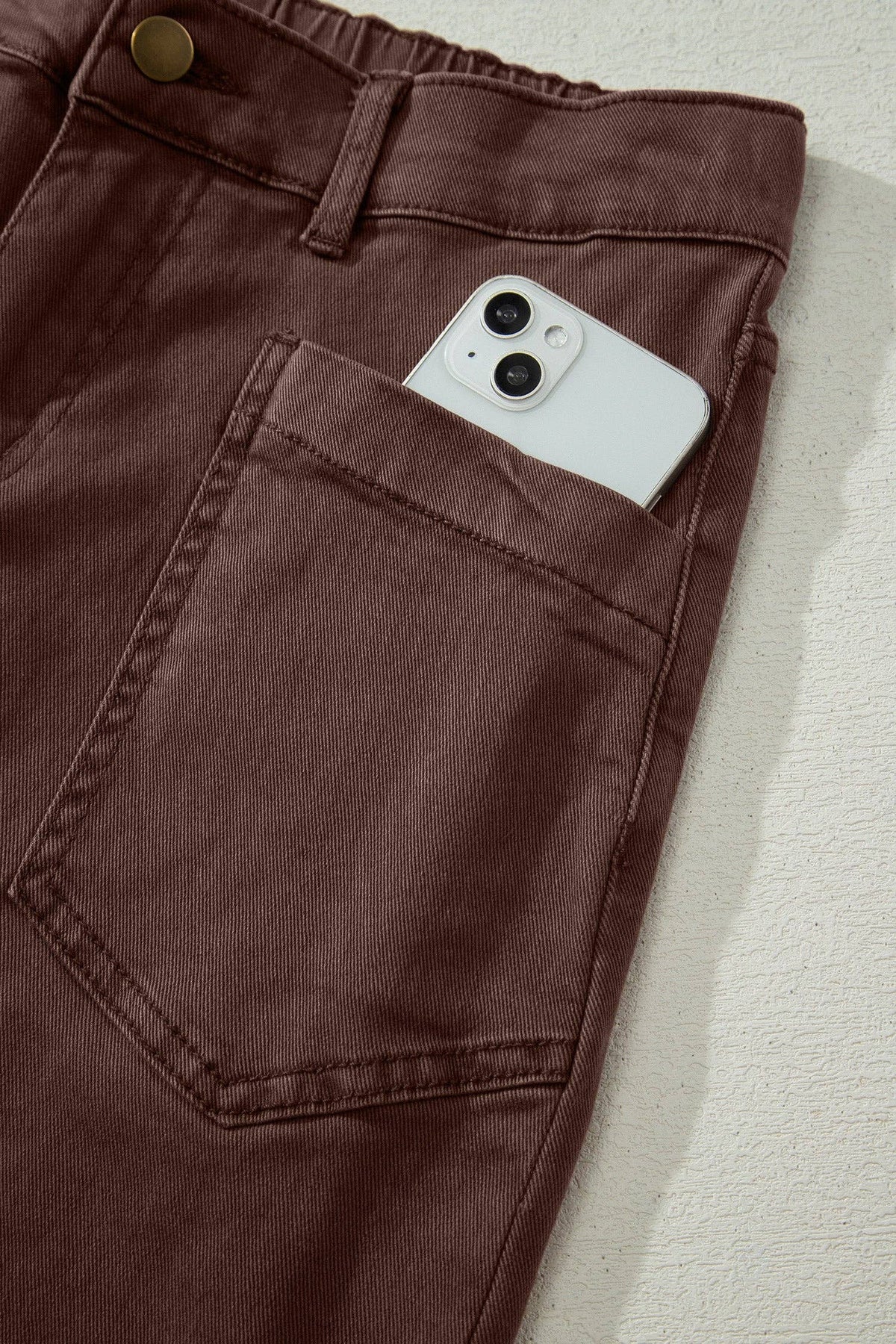 Briar Coffee Barrel Jeans | Patch Pocket Denim