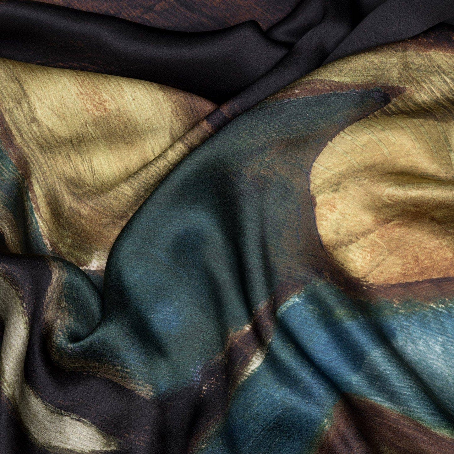 Marinella - Silk Scarf Shawl - Chocolate Brown