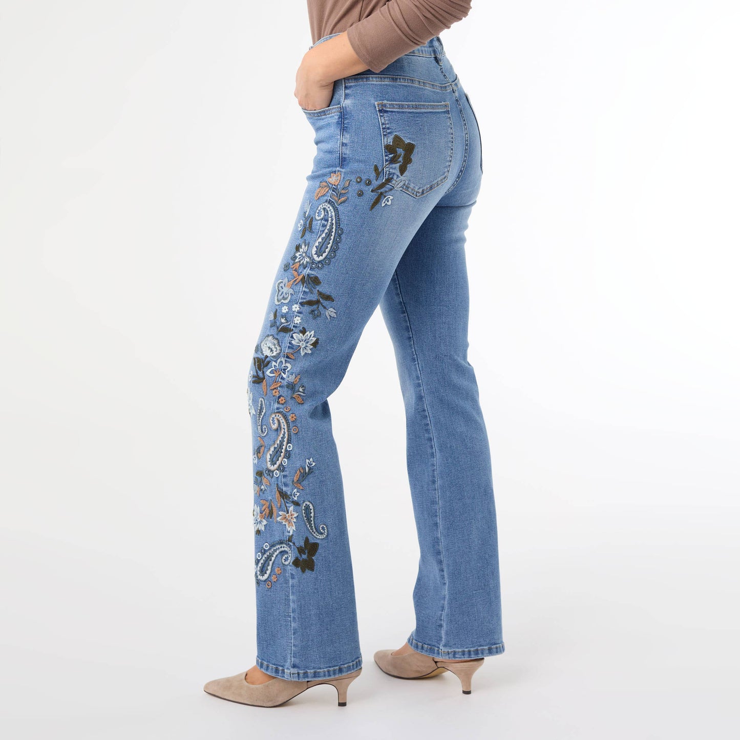 EverStretch Baby Bootcut with Side Embroidery