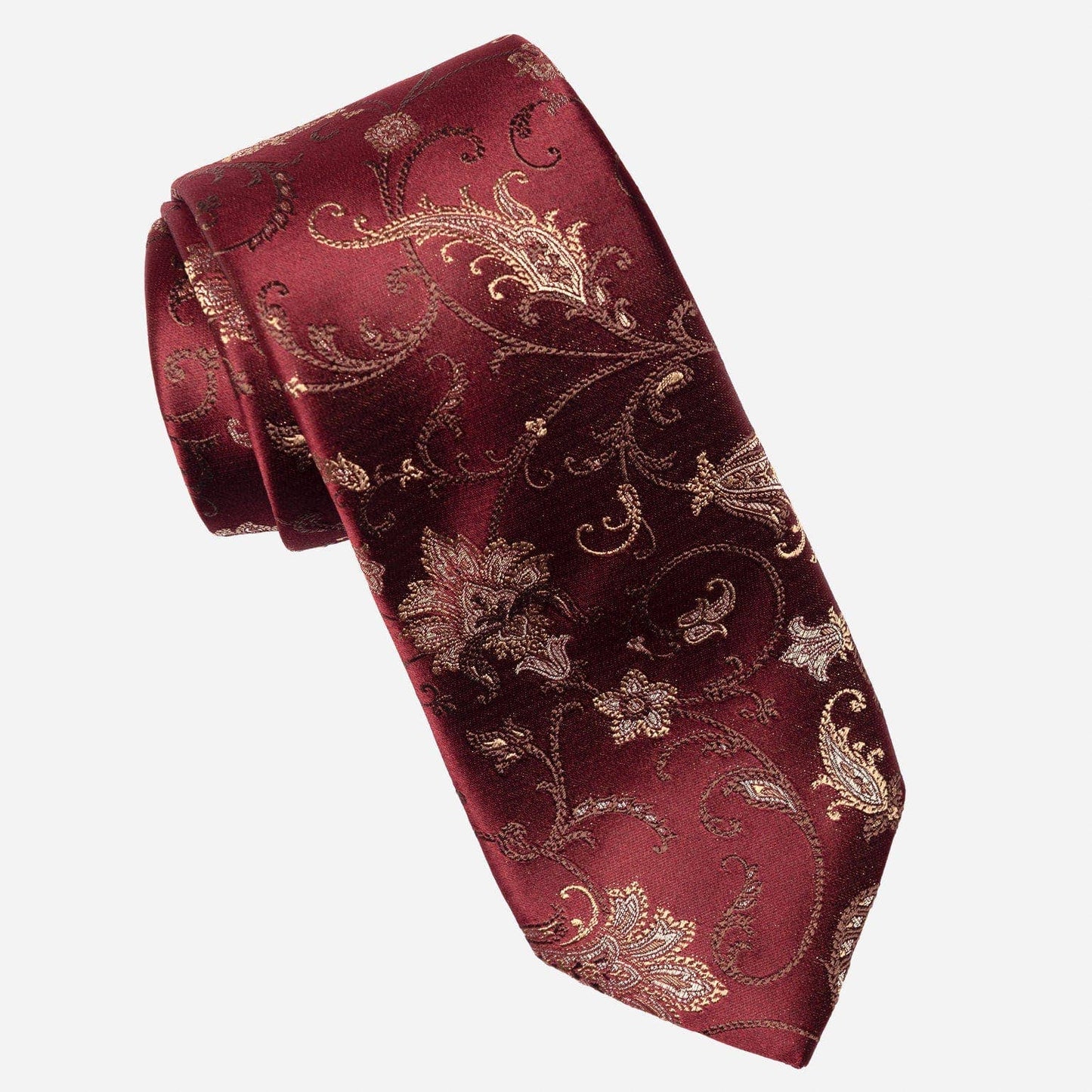 Prosecco - Silk Jacquard Tie - Burgundy