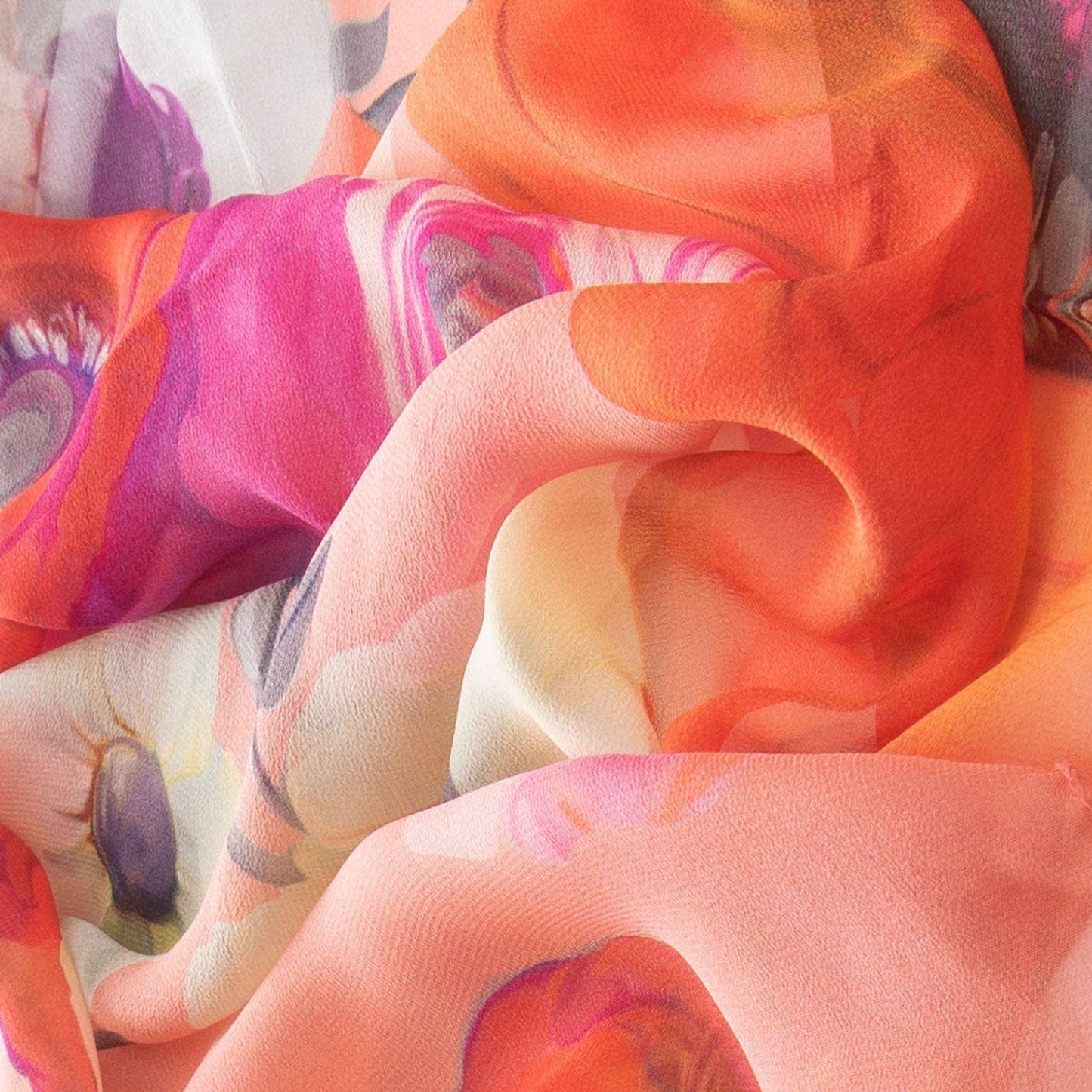 Campo de' Fiori - Coral Silk Scarf