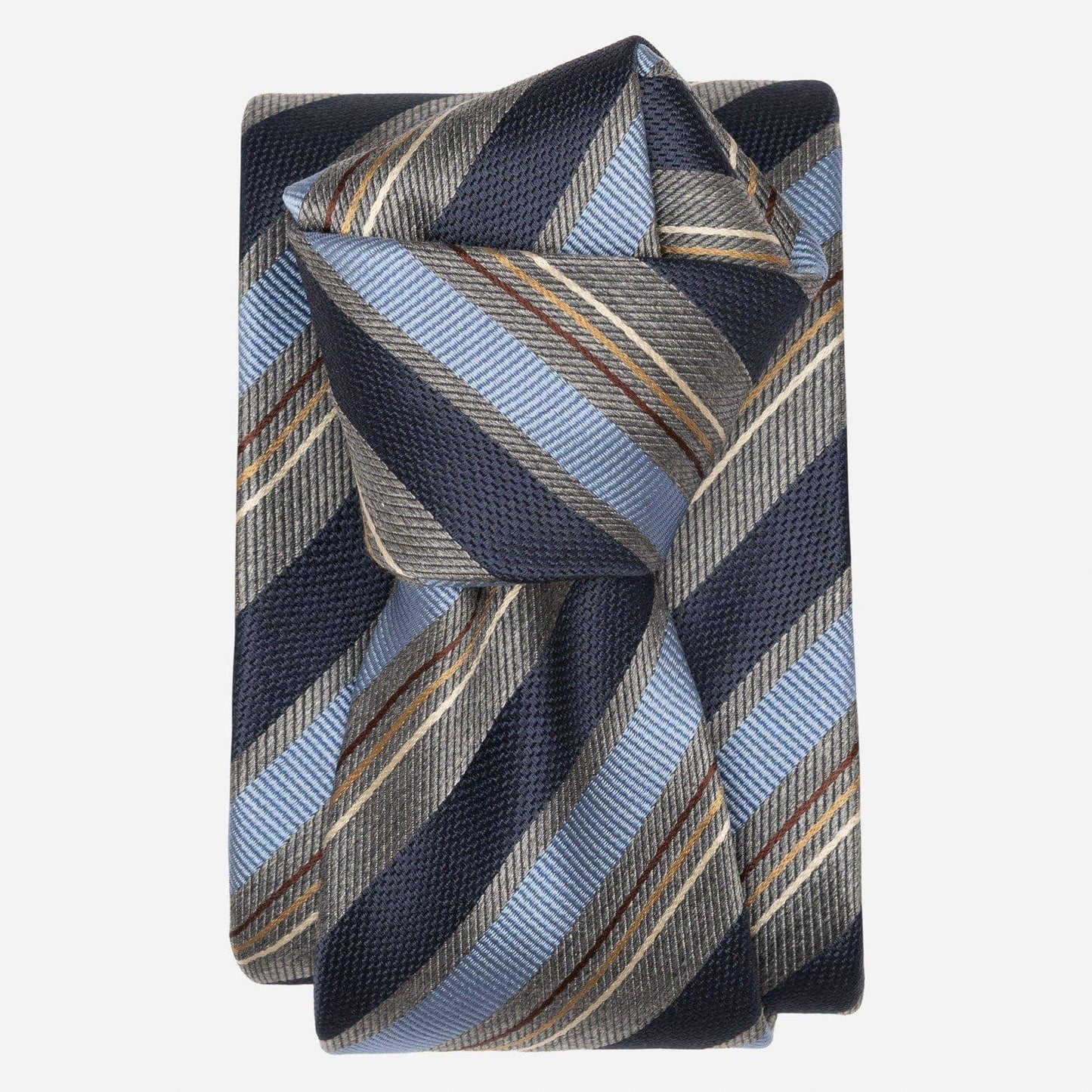 Espada - Silk Jacquard Tie - Blue and Grey