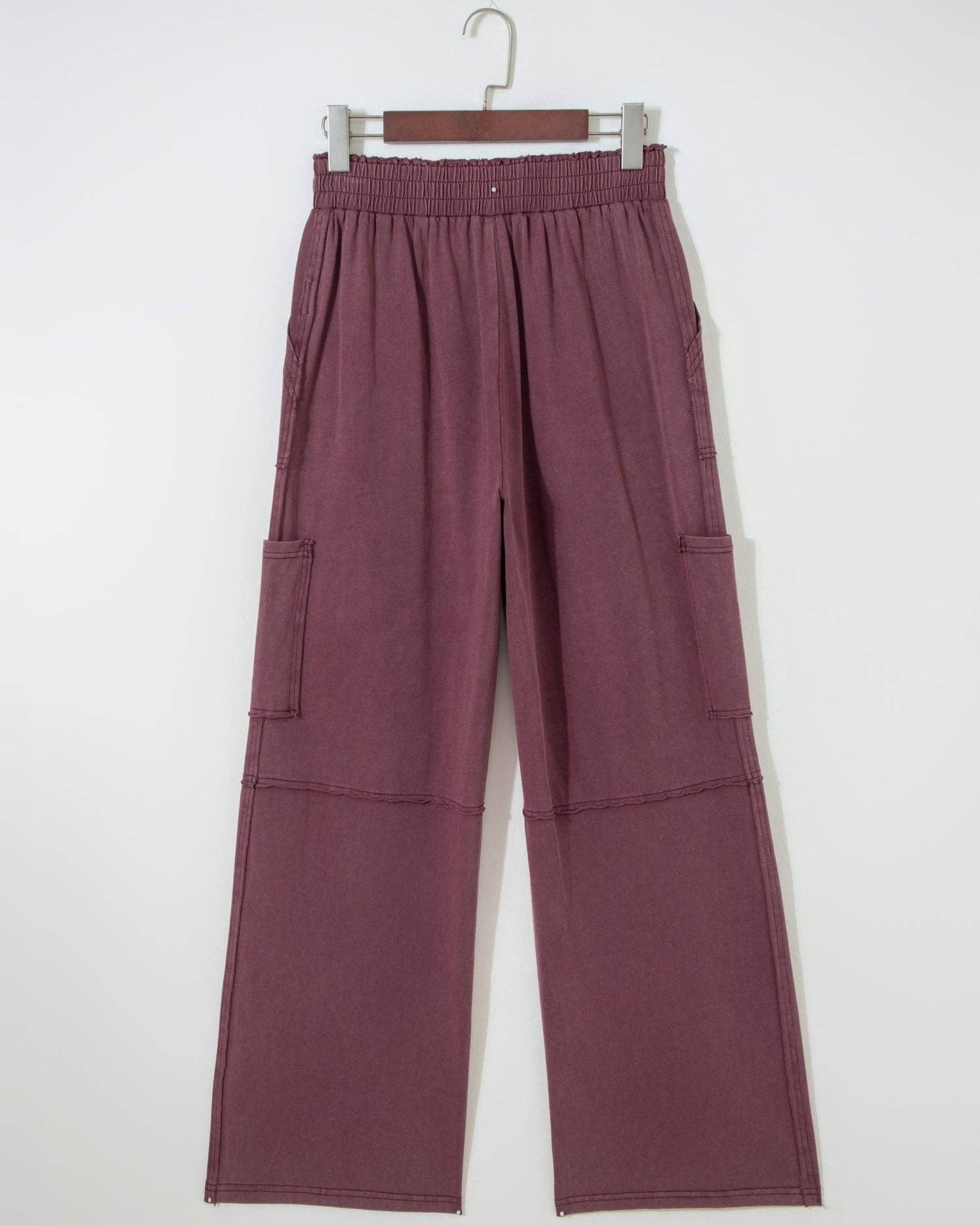 Colbie Mineral Wash Cargo Patched Pocket Utility Sweatpants