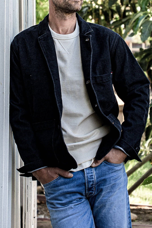 Men | Scout Blazer | Denim Chore Blazer - Black