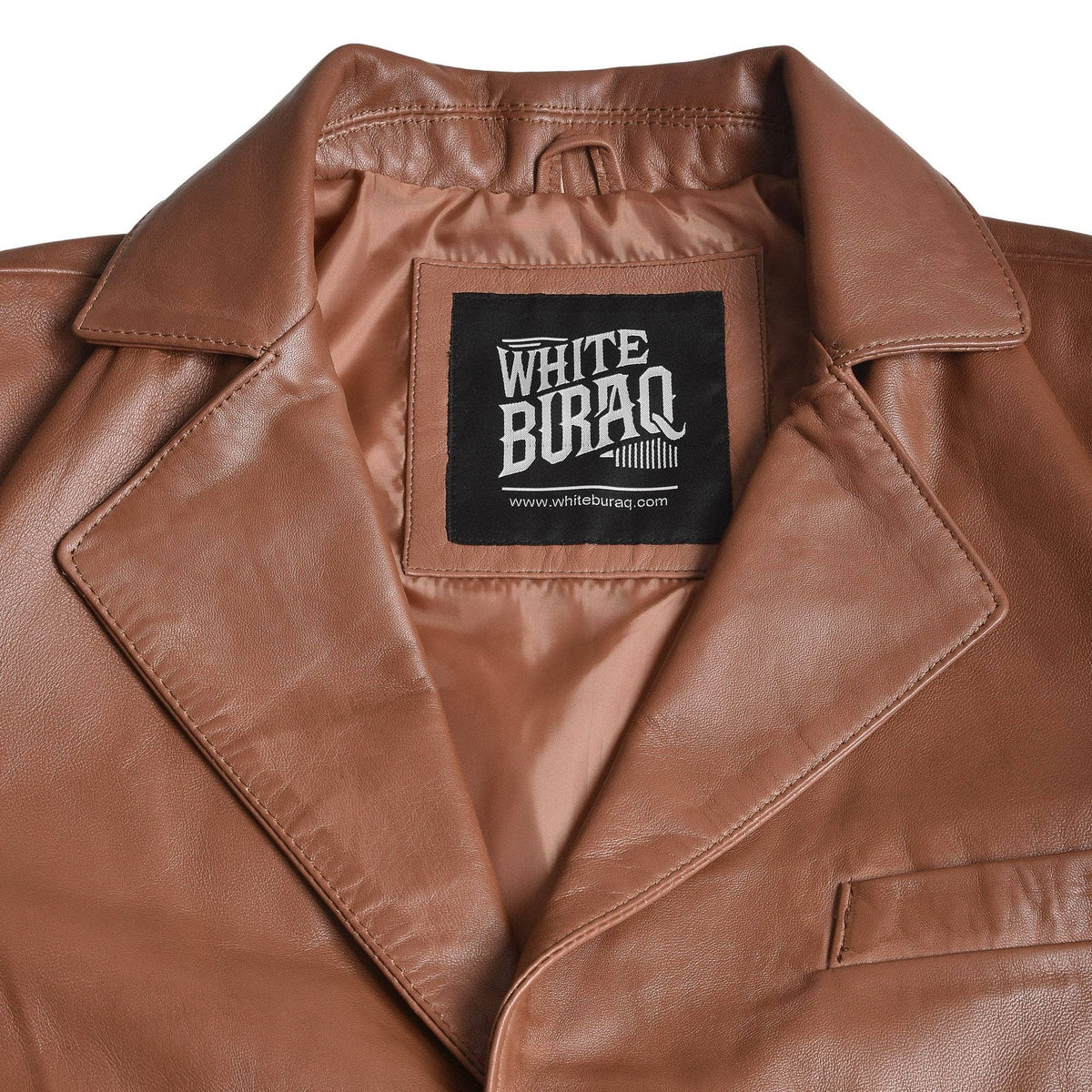Men's Lambskin Leather Two-Button Blazer