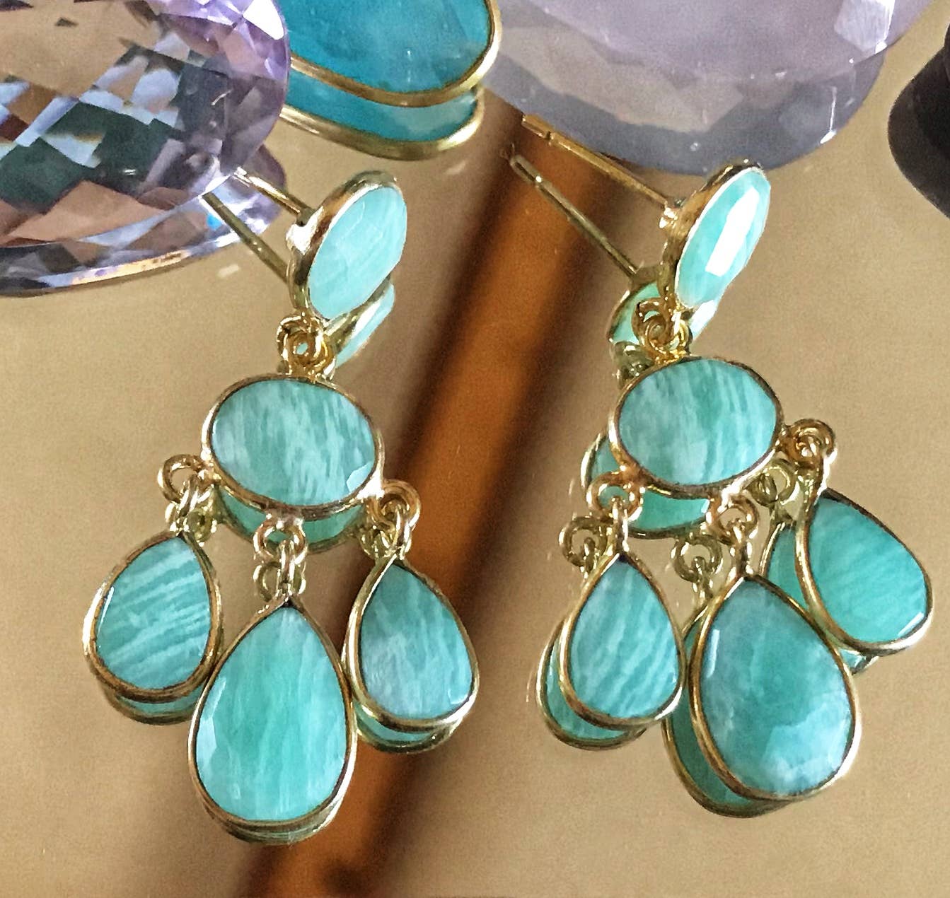 Amazonite Chandelier Earrings