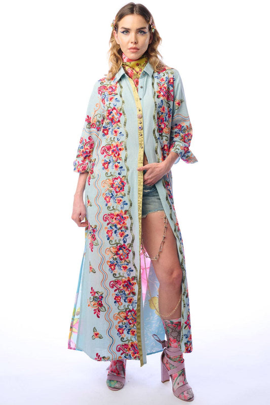 Beauty Mark Maxi Duster-Blue | Duster Dress | Spring Dress