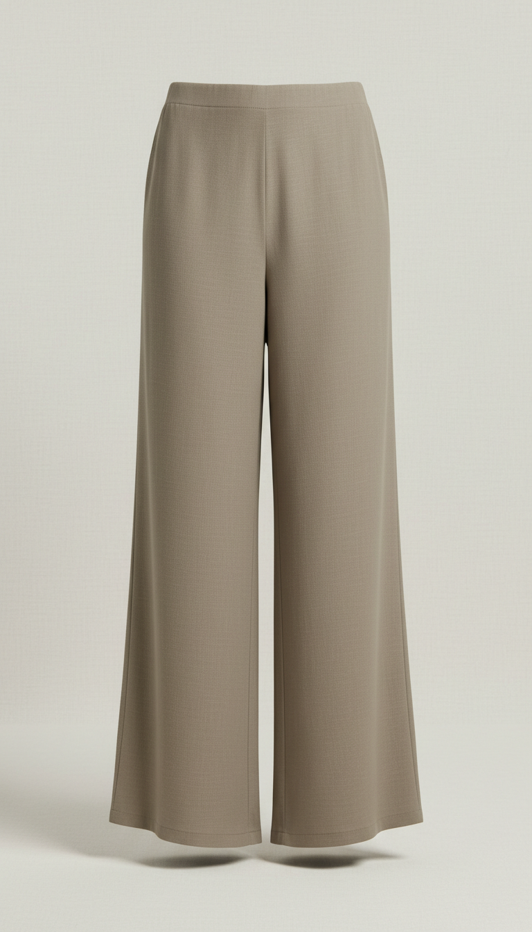 Driftwood Taupe Wide-Leg Beach Pants