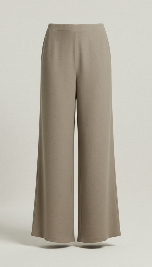 Driftwood Taupe Wide-Leg Beach Pants