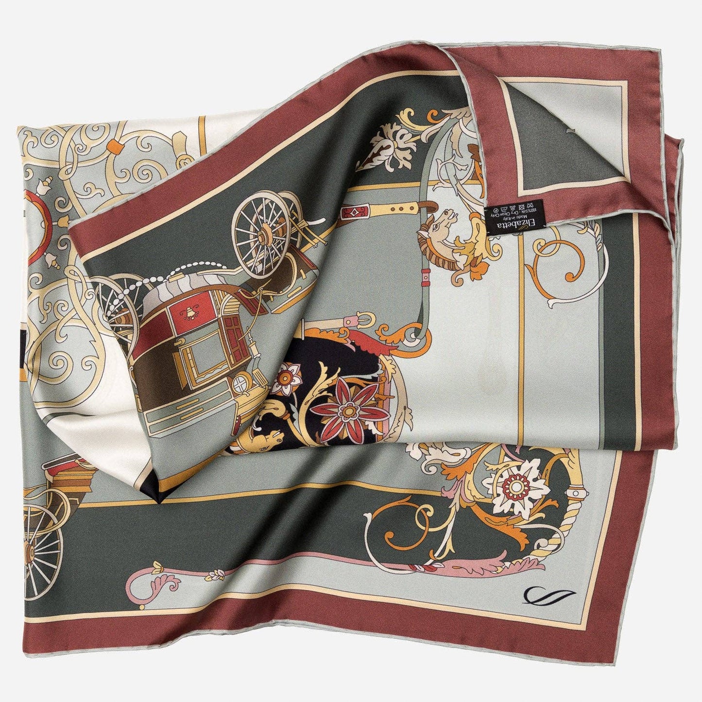 Carozza- Silk Foulard - Antique Jade
