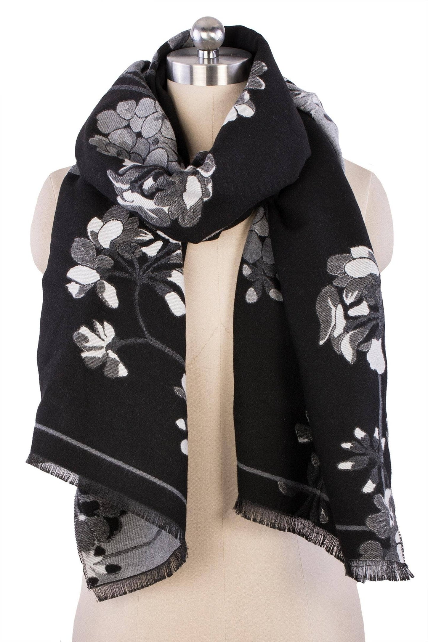 Reverse Floral Garden Printed Neck Scarf