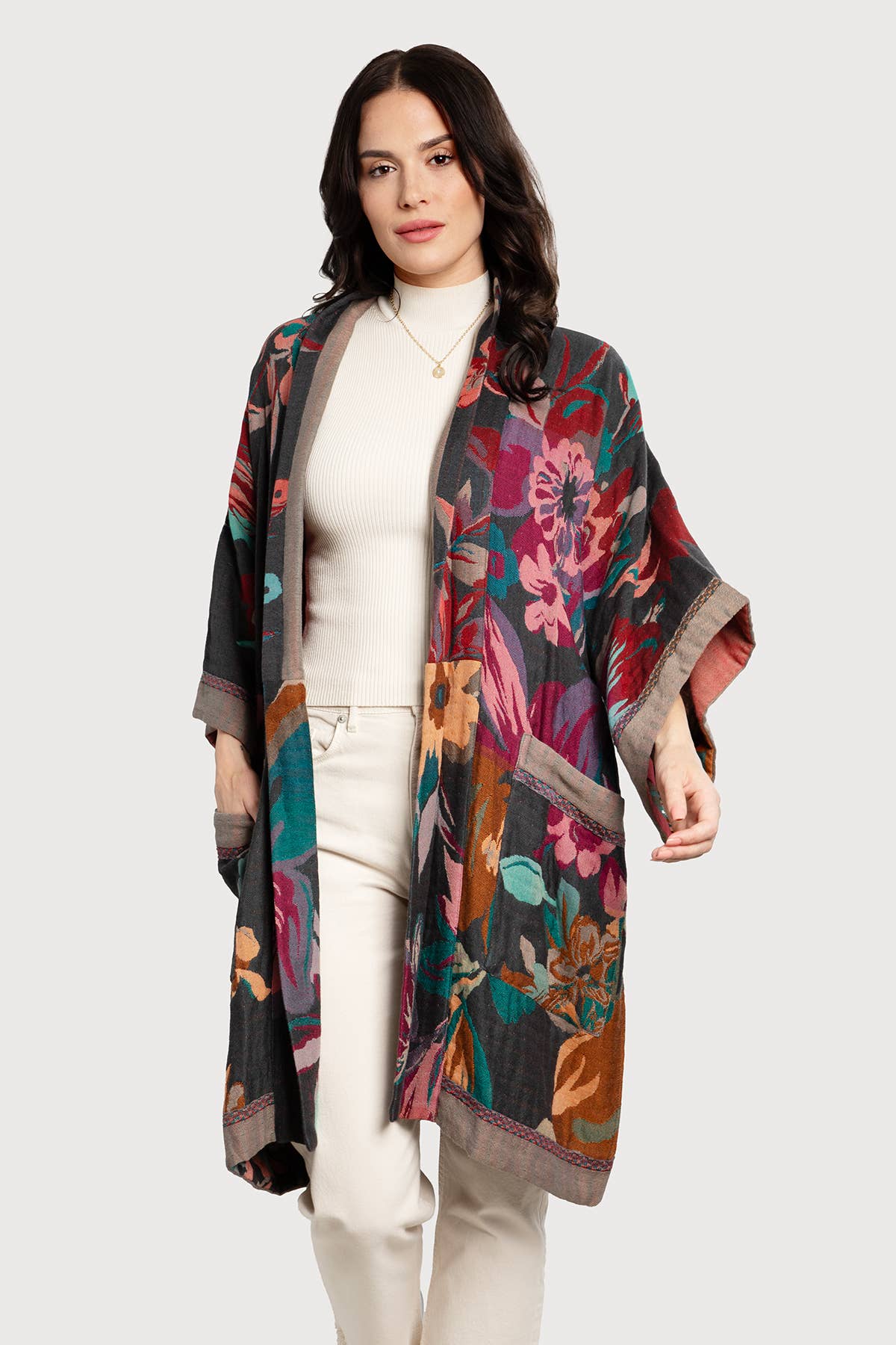 Floral Cotton Kimono Jacket
