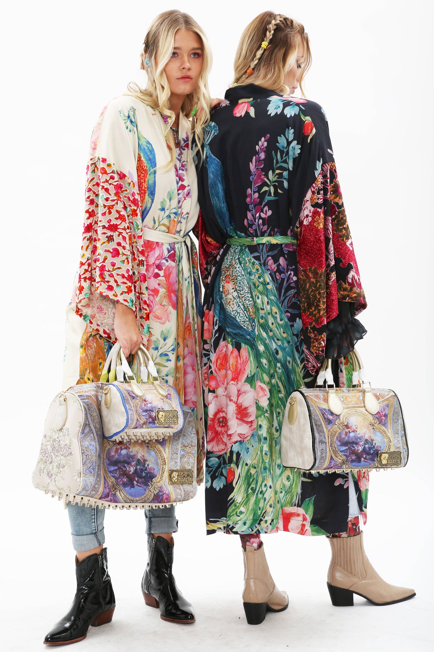 Sweet Fantasy Kimono | Peacock Floral Print | Women's Kimono