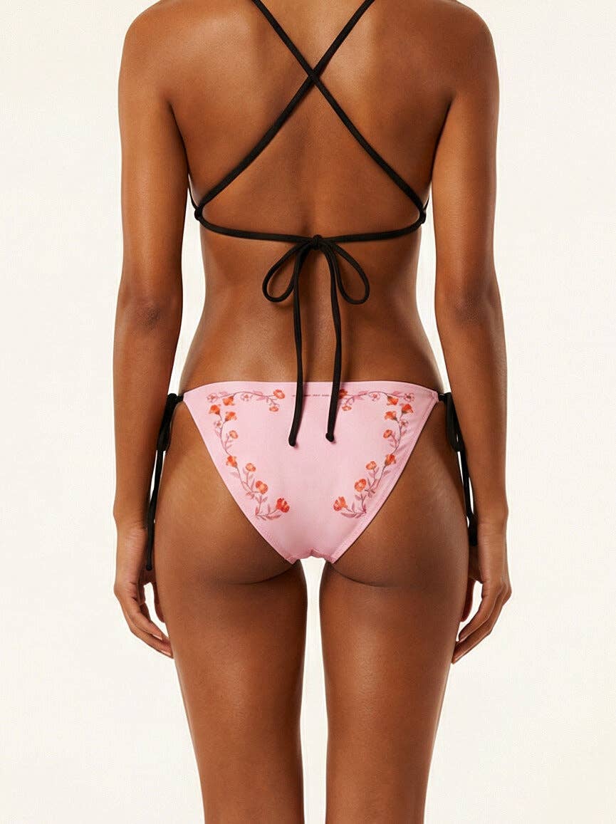 Wild Rose Reversible Tie Side Bottom