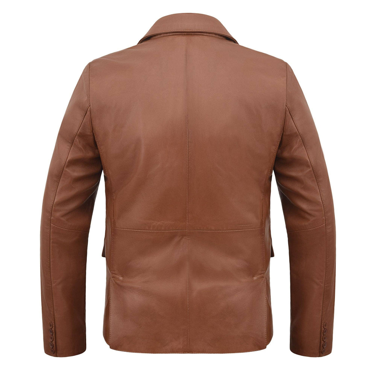 Men's Lambskin Leather Two-Button Blazer
