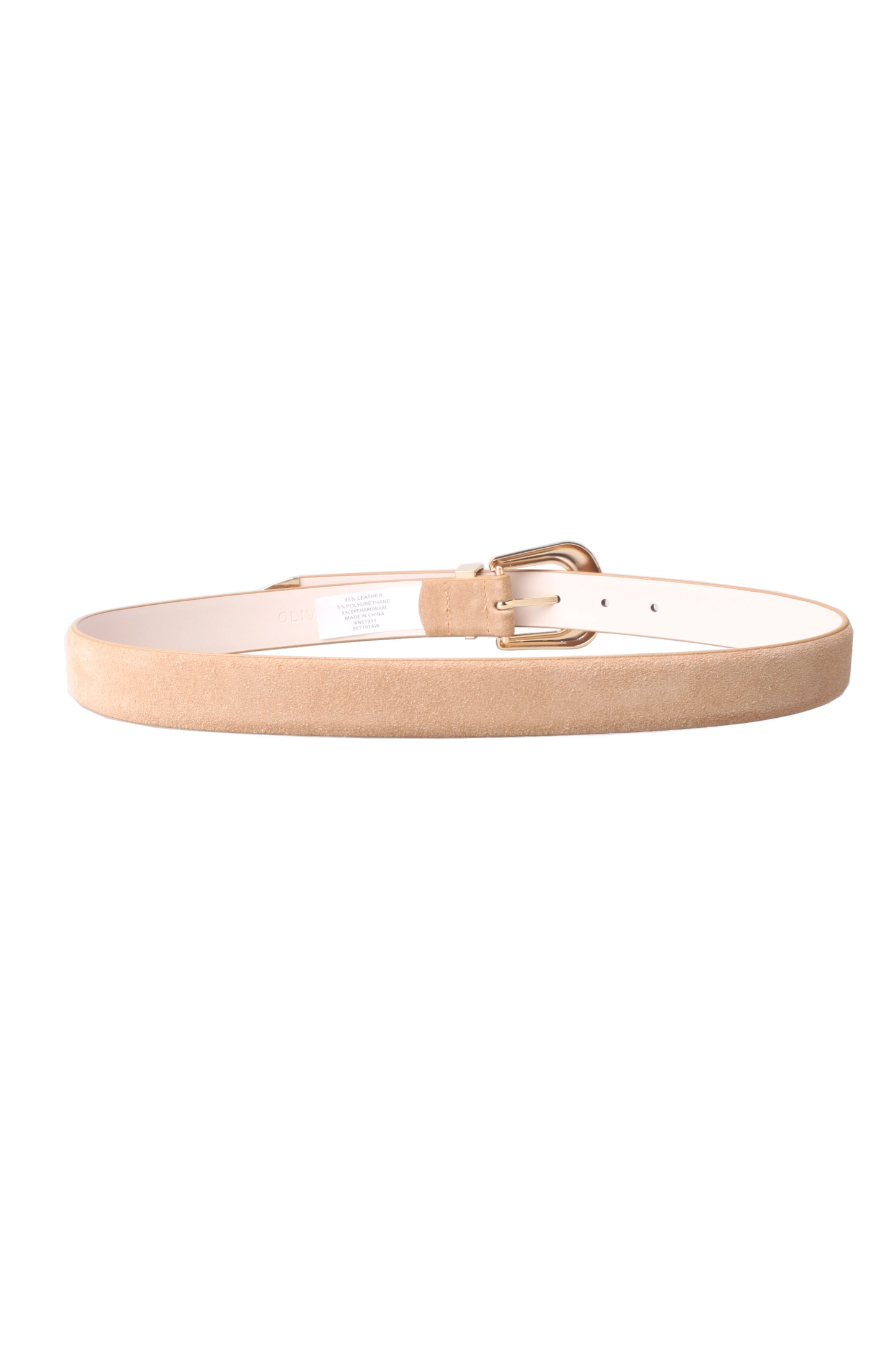 Classic Sueded Leather Belt Brown