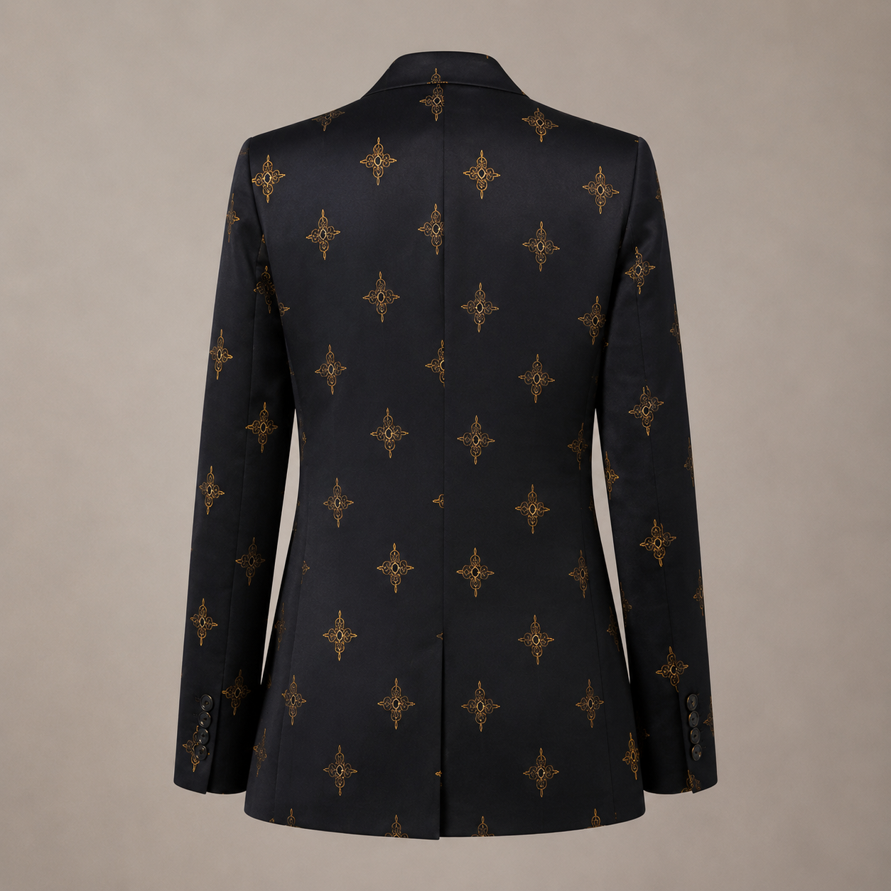 Aurelle Noir Motif Tailored Blazer