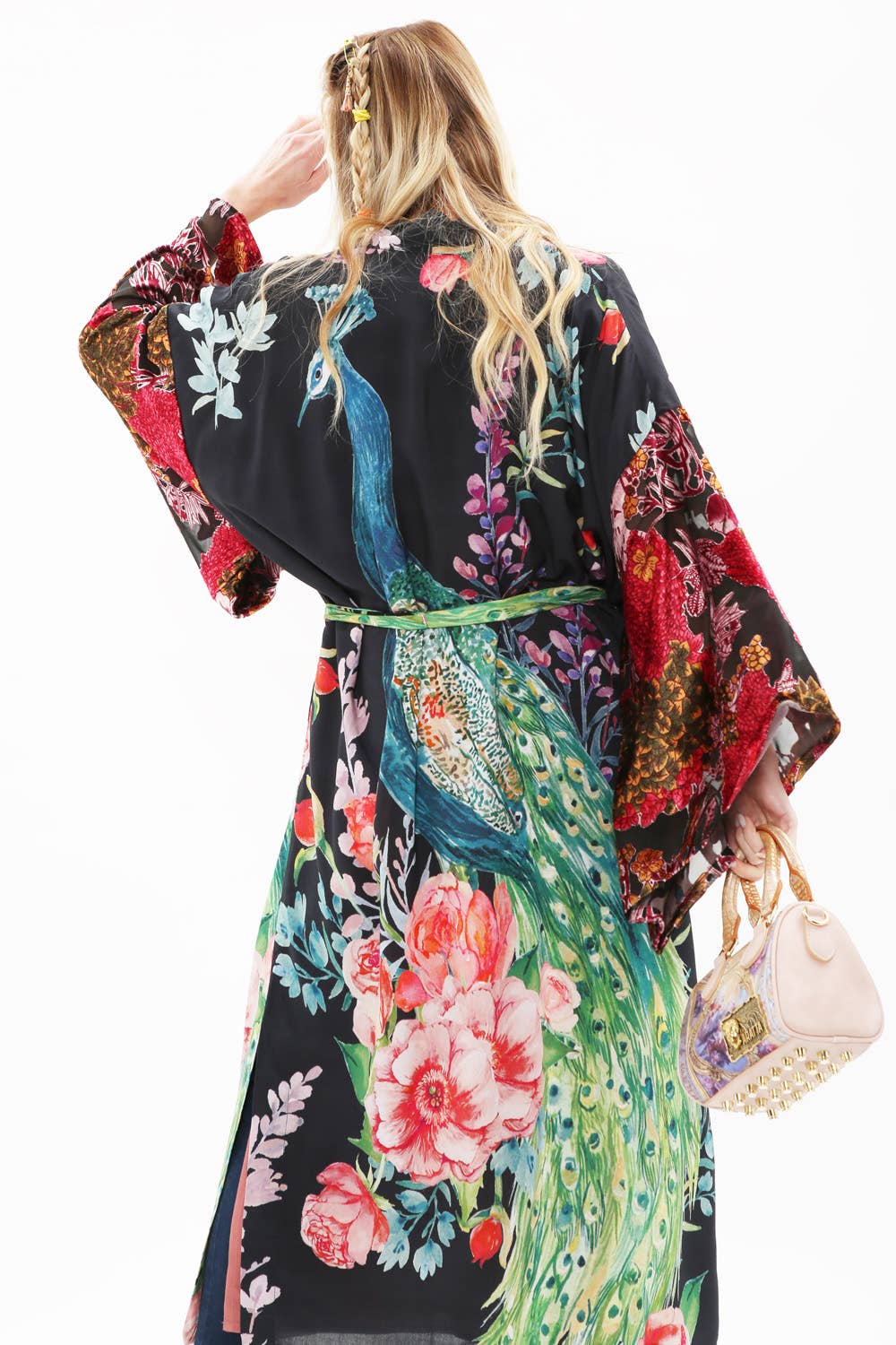 Sweet Fantasy Kimono | Peacock Floral Print | Women's Kimono