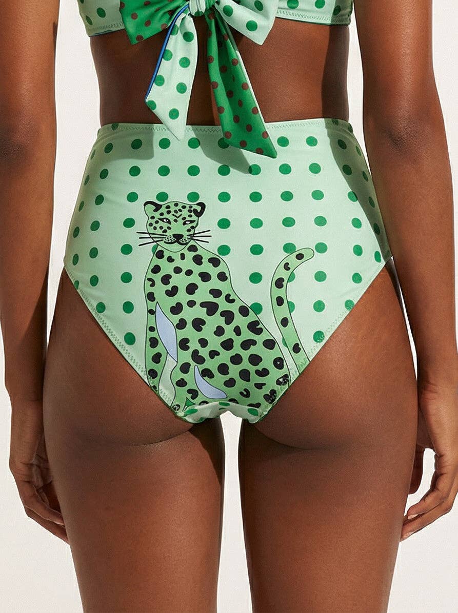 Polka Bloom Reversible Bikini Bottom