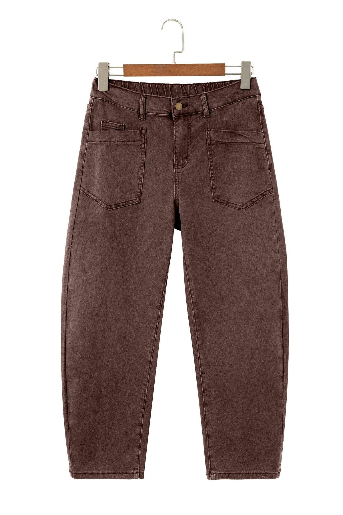 Briar Coffee Barrel Jeans | Patch Pocket Denim