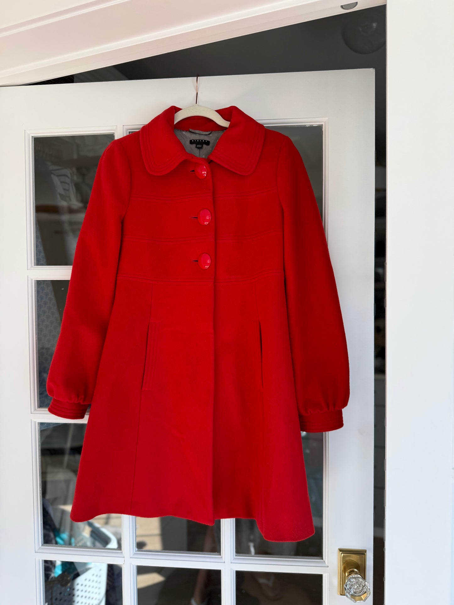 Kate Spade Red Wool Fit & Flare Coat - Luxury Consignment