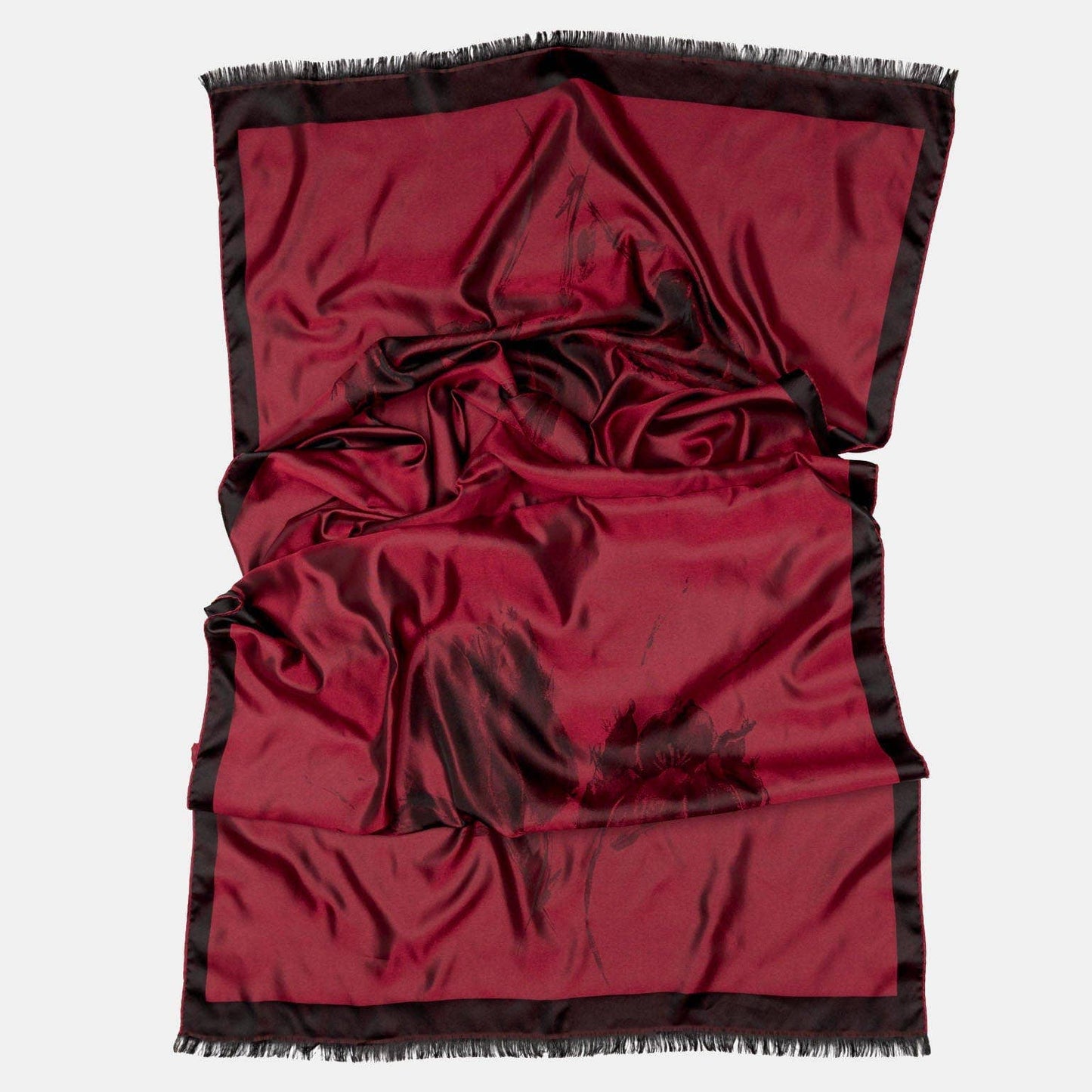 Fortuna - Silk Scarf/Shawl - Ruby Red