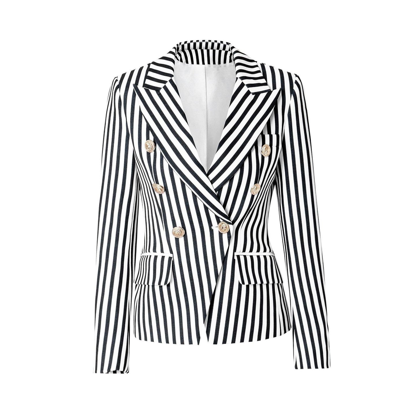 Double Breasted Striped Blazer
