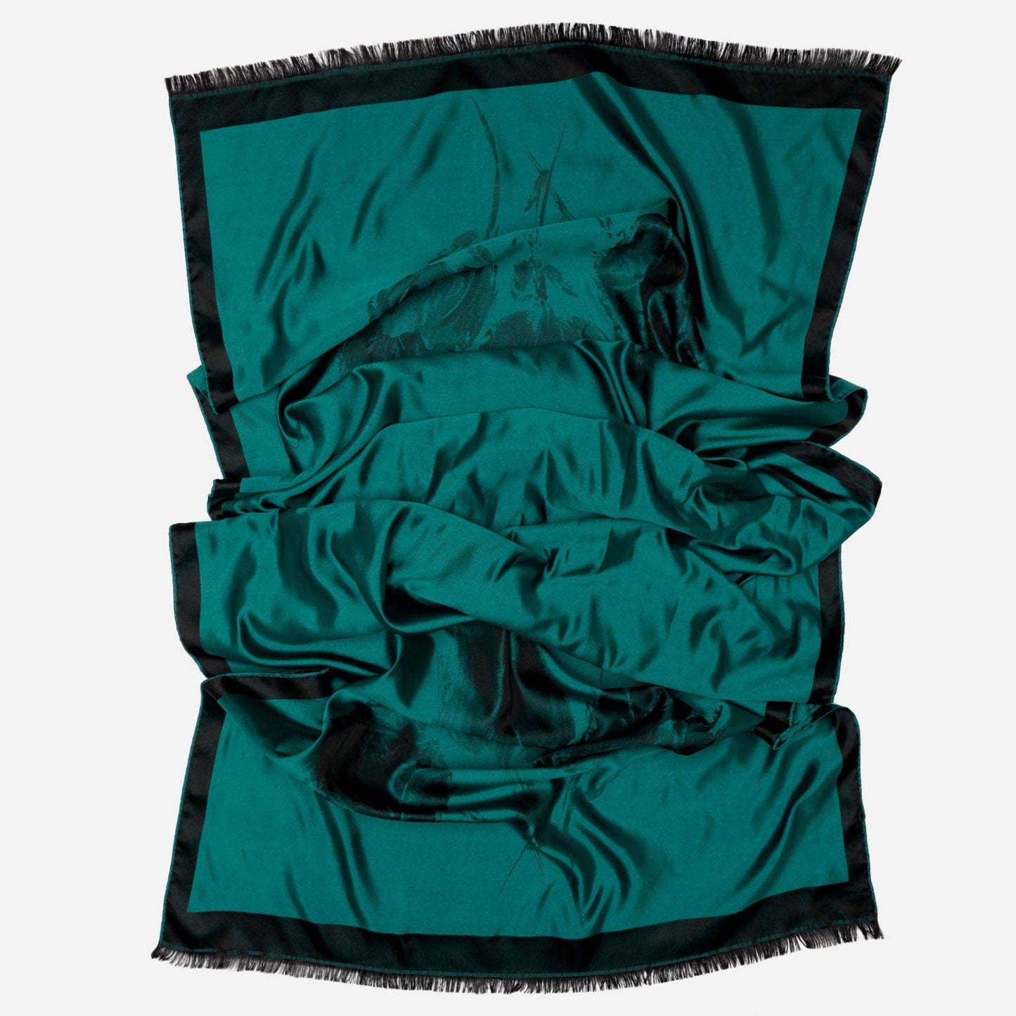 Fortuna - Silk Scarf/Shawl - Emerald Green