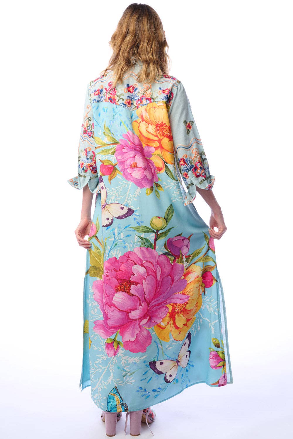 Beauty Mark Maxi Duster-Blue | Duster Dress | Spring Dress