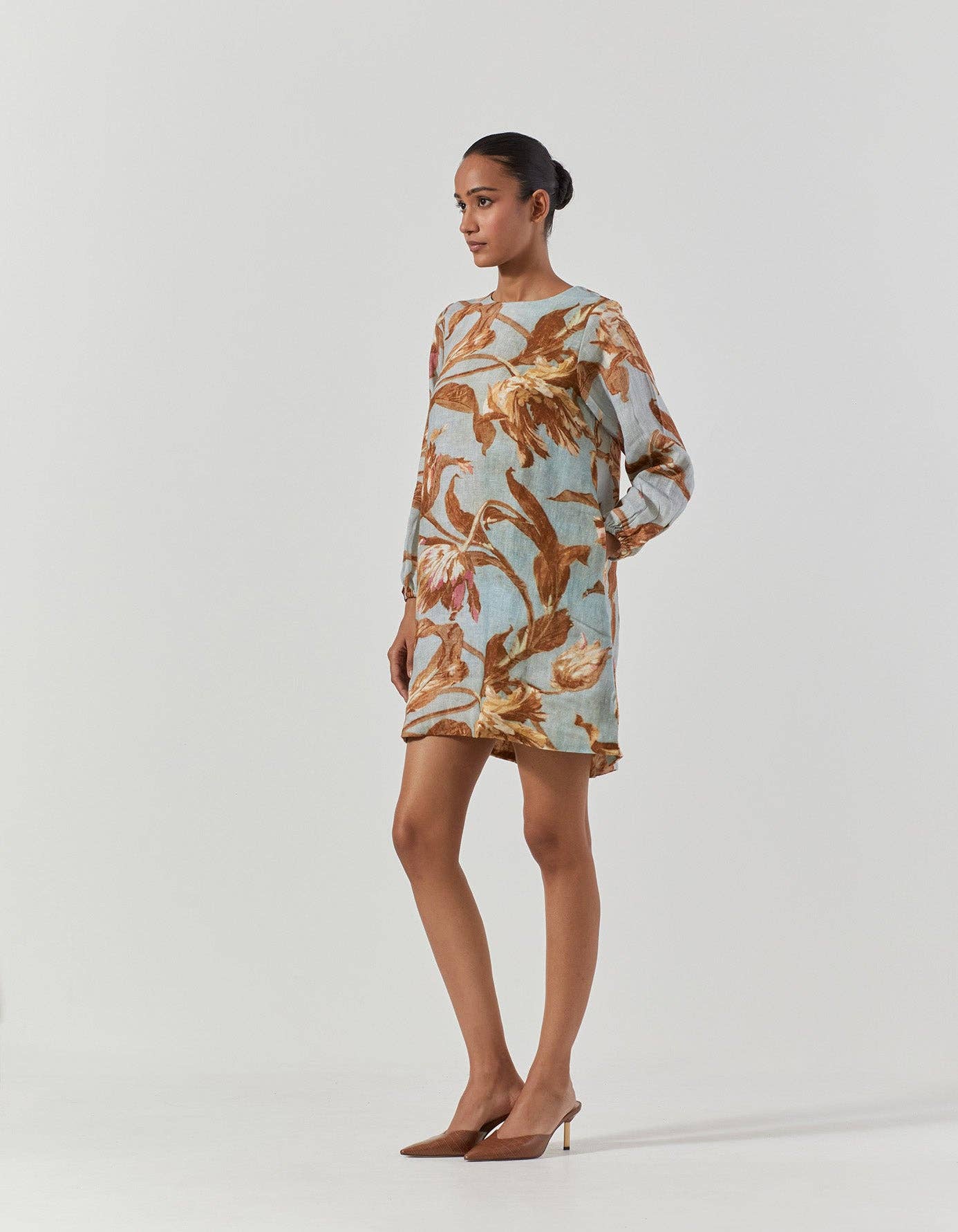 TREVI LINEN SHORT DRESS - PETITE