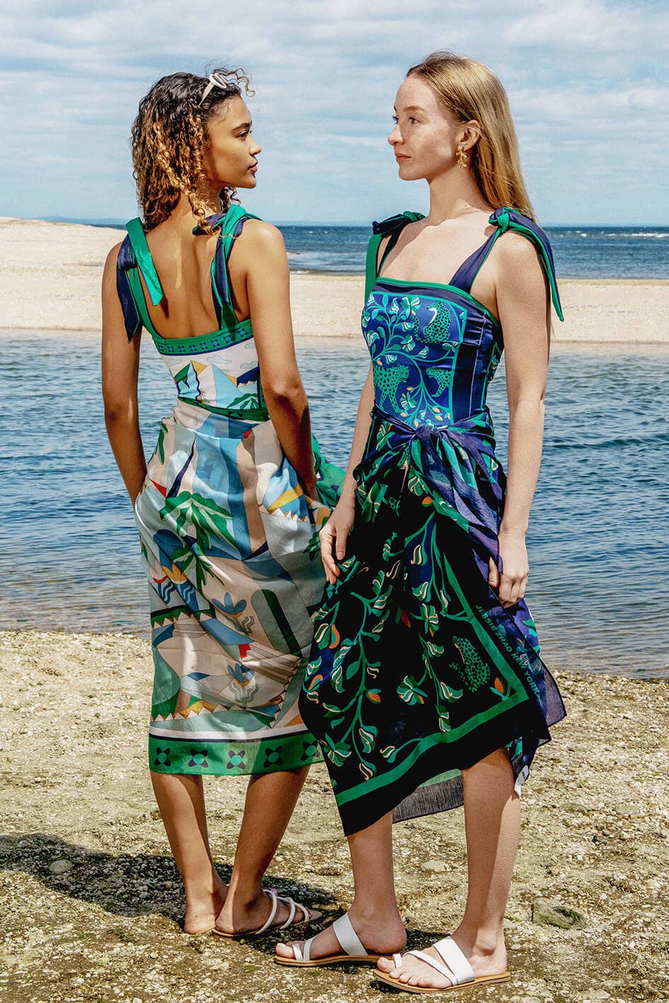 Beach Sarong Wrap - Leopards In The Verdant Wild