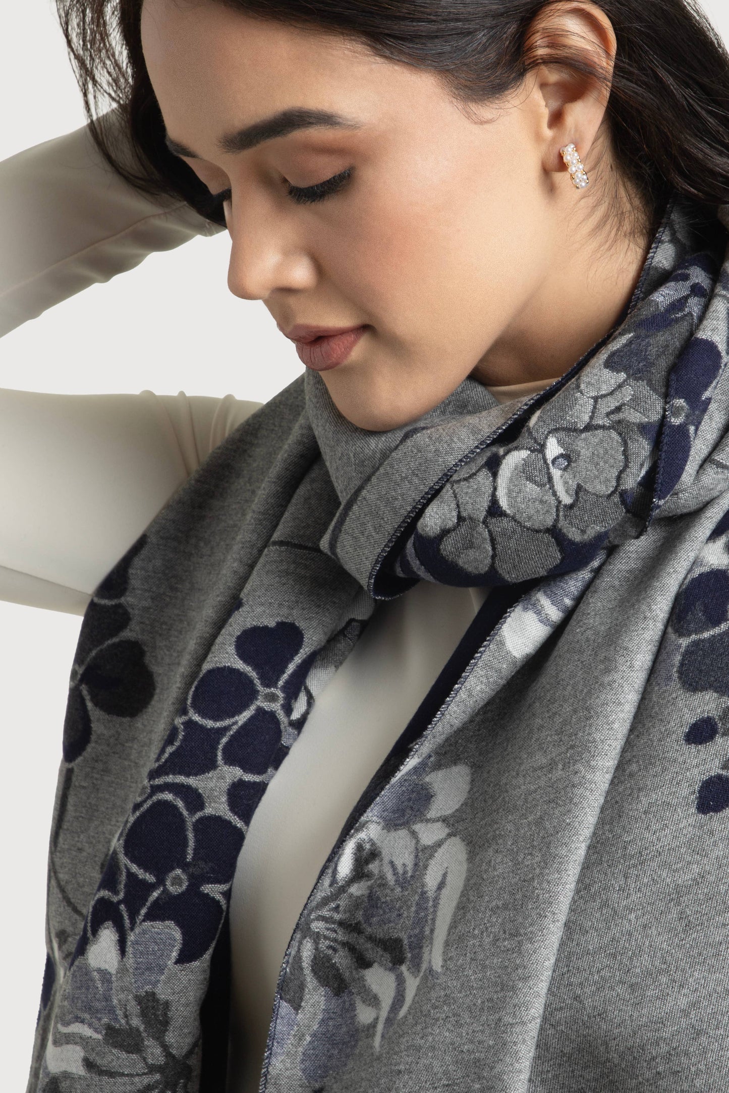 Reverse Garden Printed Viscose Scarf