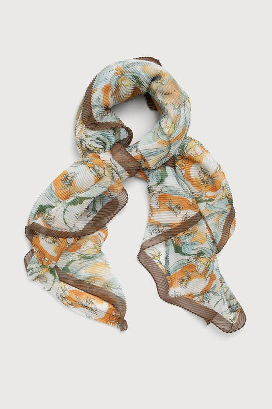 Pleated Garden Bloom Scarf