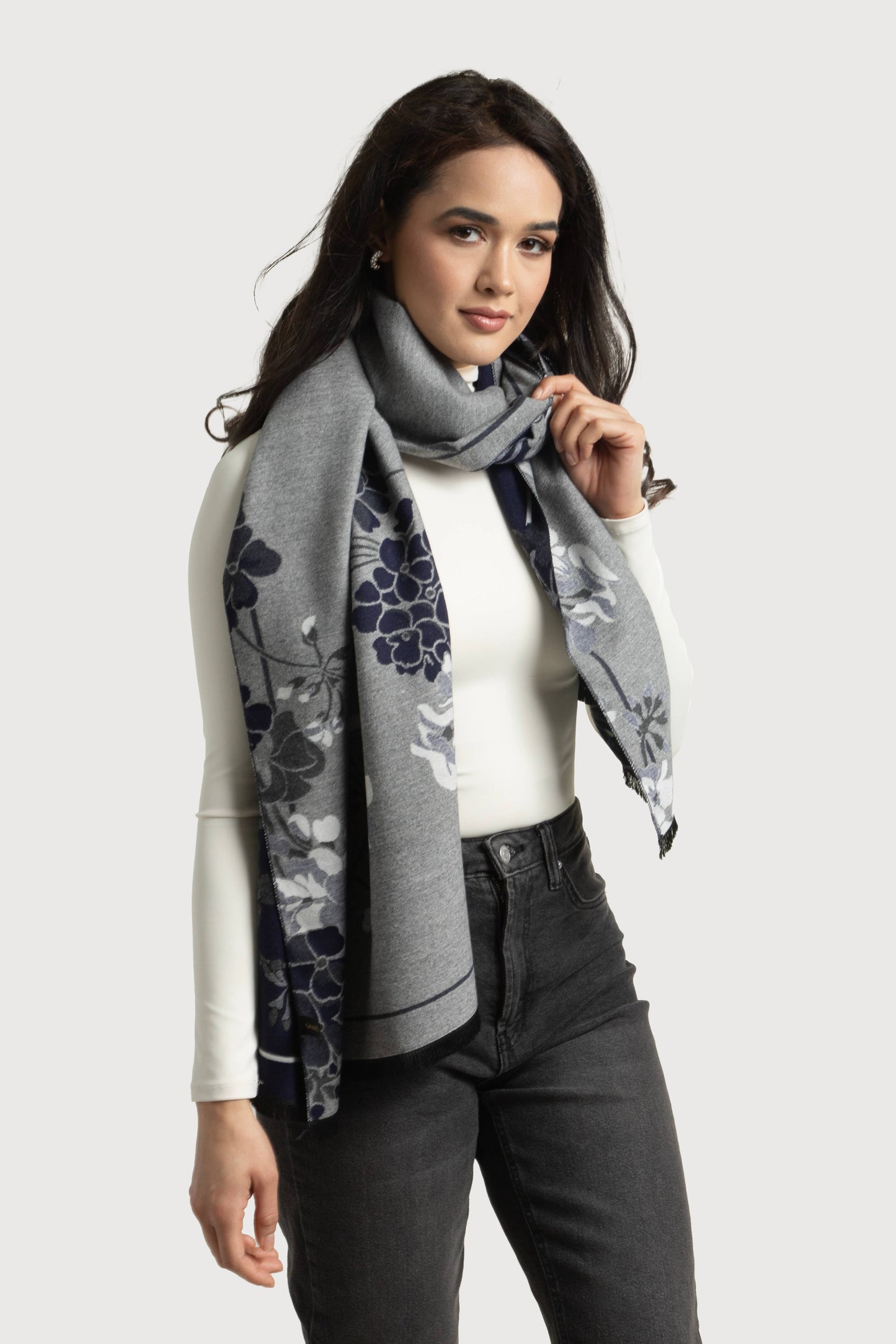 Reverse Garden Printed Viscose Scarf