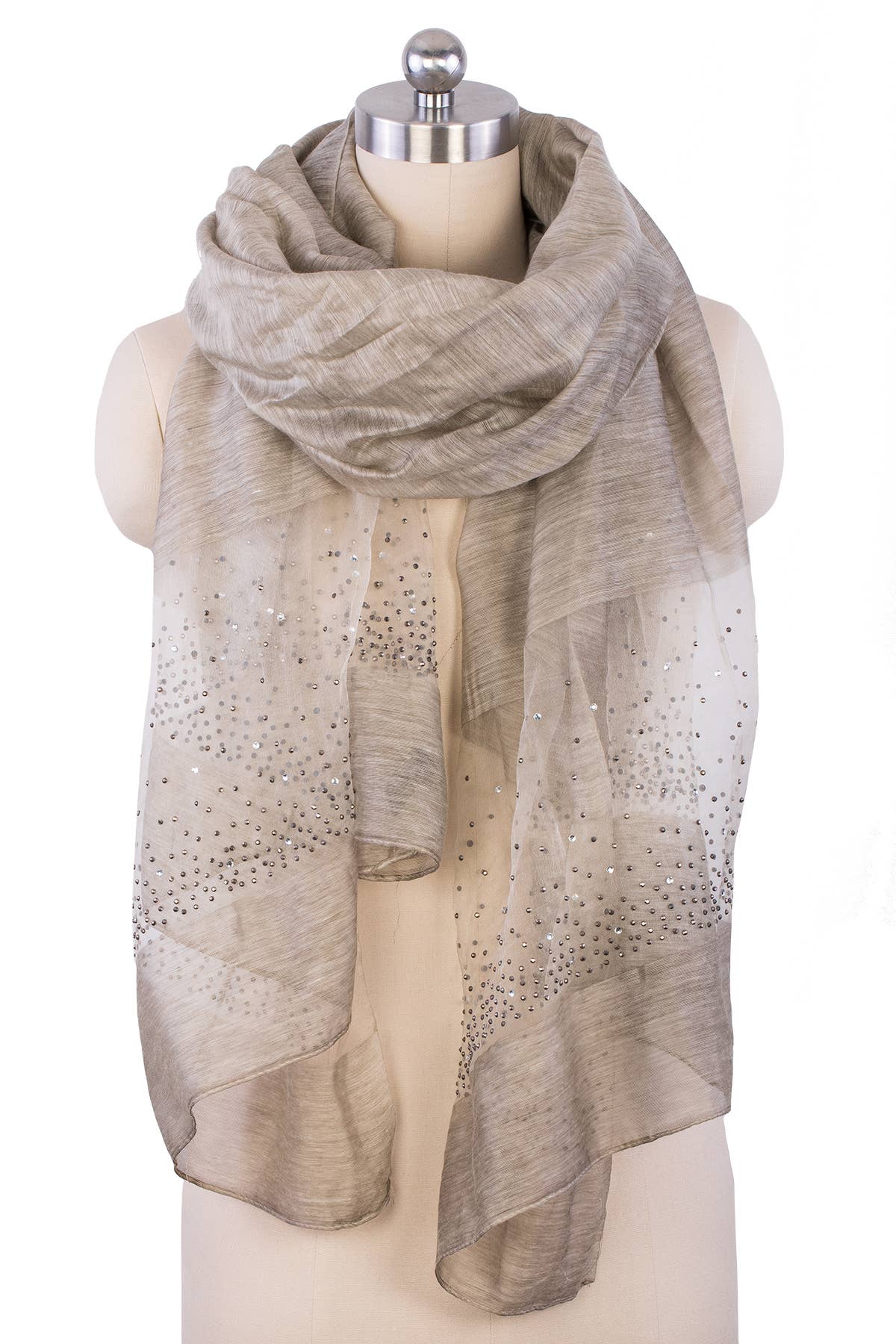 Star Gazer Wool Blend Sparkle Silk Scarf