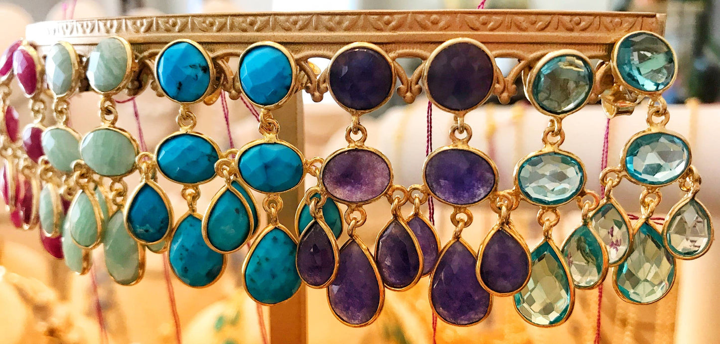 Amazonite Chandelier Earrings